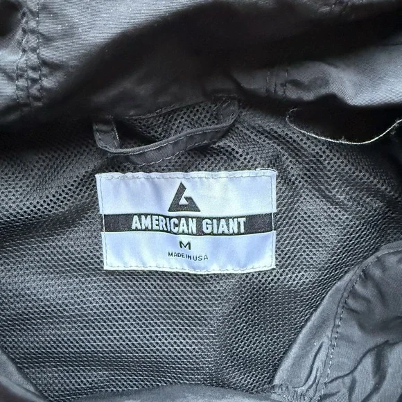 American Giant Black Windbreaker Jacket - Picture 3 of 9